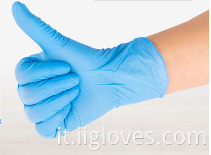 Produttori guanti in nitrile senza polvere guanti di sicurezza usa e getta